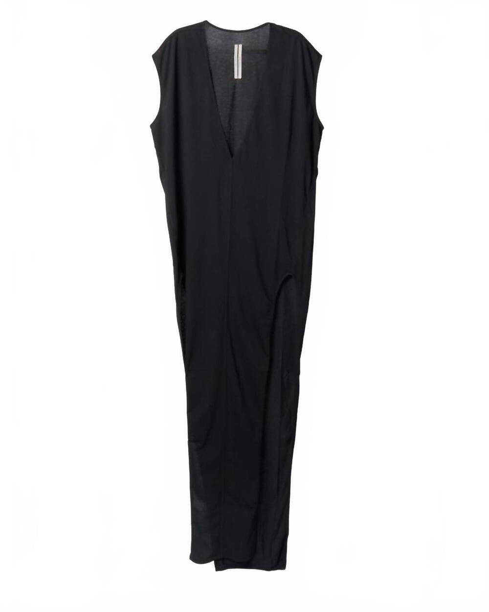 NEW RICK OWENS women's arrowhead gown in black